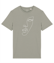 Load image into Gallery viewer, Minimal Line Art Face Organic Cotton T-Shirt