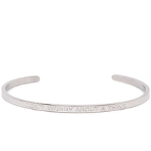 Load image into Gallery viewer, Don't Worry About a Thing - Quote Bangle (Silver)