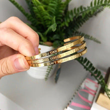 Load image into Gallery viewer, Gold Trio - Quote Bangles