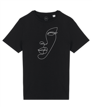 Load image into Gallery viewer, Minimal Line Art Face Organic Cotton T-Shirt