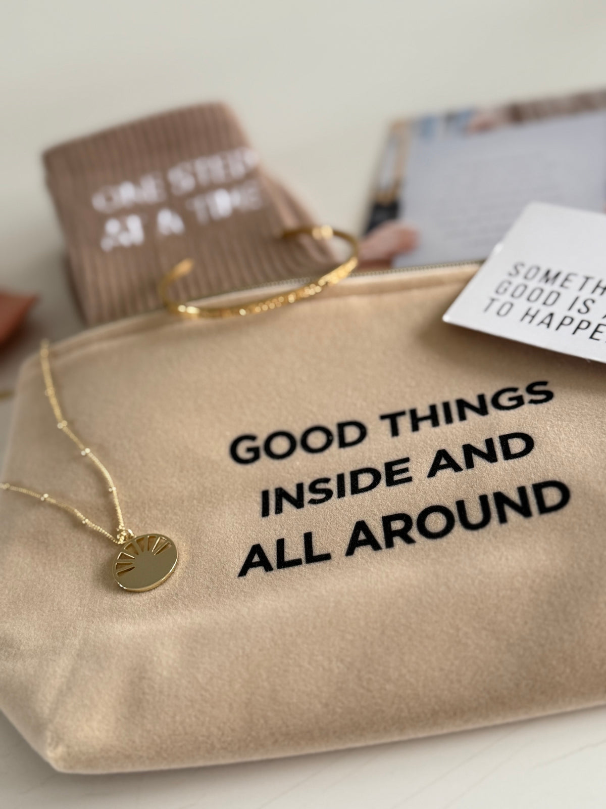The Little Reminder Motivational Gift Set – Quote Socks, Pouch & Surprise Jewellery
