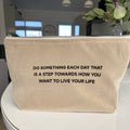Positivity Pouch - Do Something Each Day Slogan