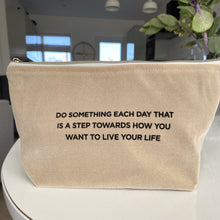 Load image into Gallery viewer, Positivity Pouch - Do Something Each Day Slogan
