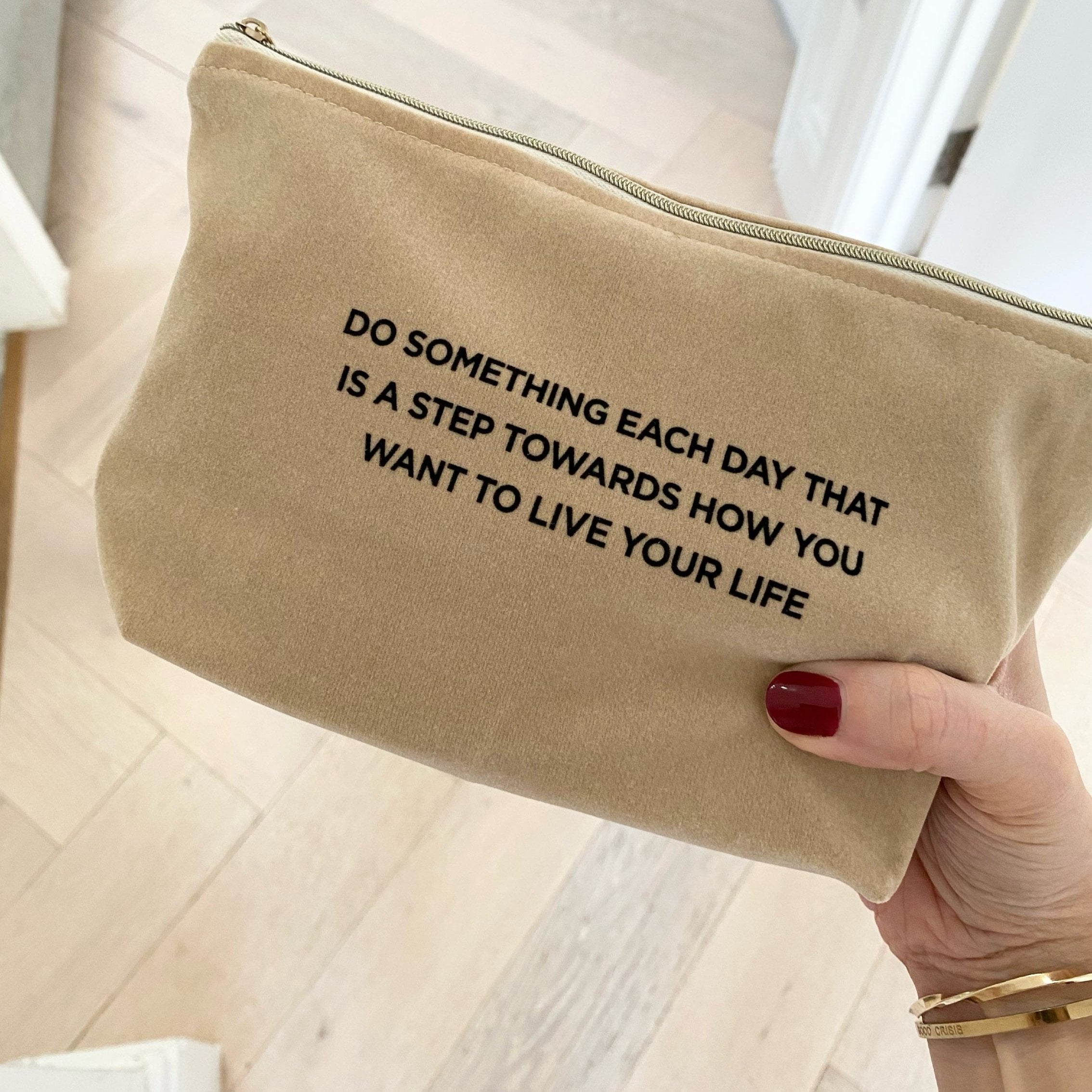 Positivity Pouch - Do Something Each Day Slogan
