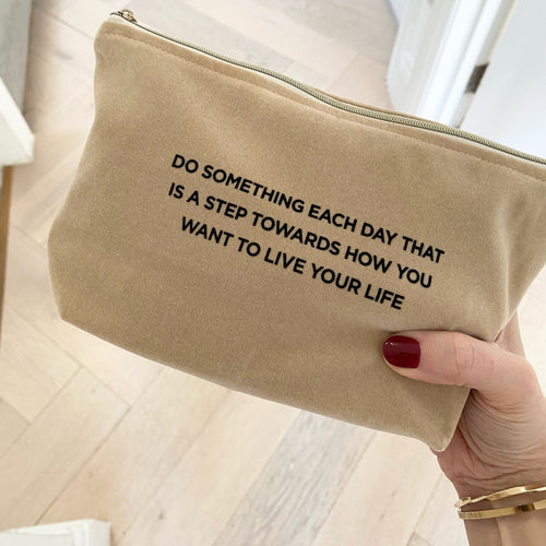 Positivity Pouch - Do Something Each Day Slogan