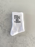Small Steps Big Things - Slogan Crew Socks