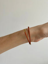Load image into Gallery viewer, Hope Rope Bracelet - Burnt Red (Gold)
