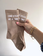 One Step at a Time - Slogan Crew Socks