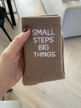 Load image into Gallery viewer, Small Steps Big Things - Slogan Crew Socks

