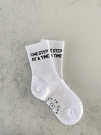 One Step at a Time - Slogan Crew Socks