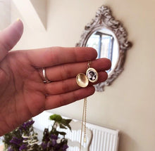 Load image into Gallery viewer, Cherished Bond - Evil Eye Locket Pendant - White Gold
