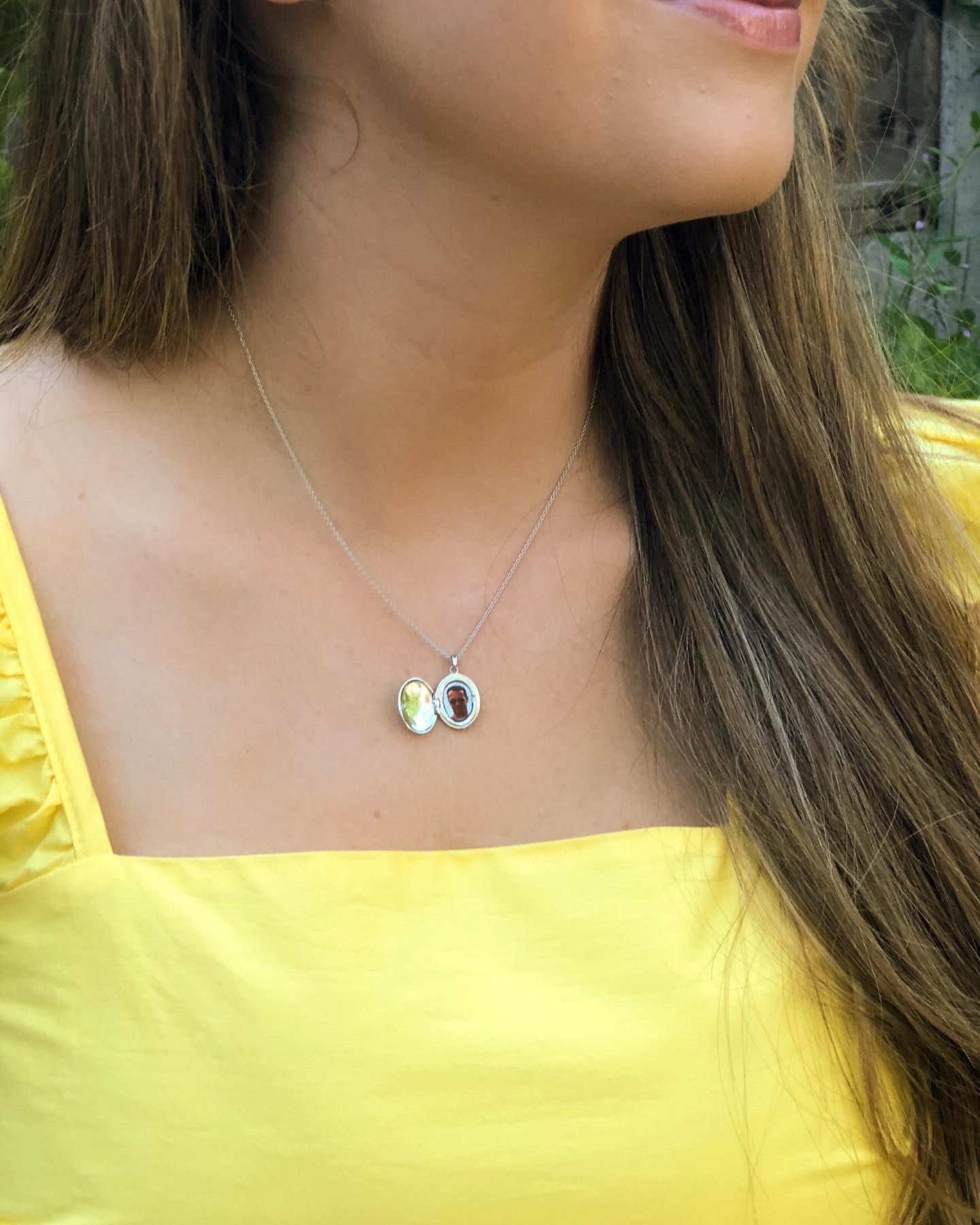 Cherished Bond - Evil Eye Locket Pendant - White Gold