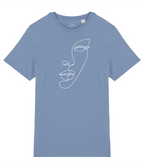 Minimal Line Art Face Organic Cotton T-Shirt