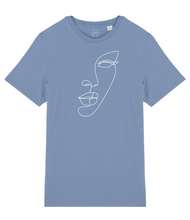 Load image into Gallery viewer, Minimal Line Art Face Organic Cotton T-Shirt
