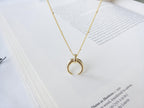 Crescent Moon Necklace - Gold