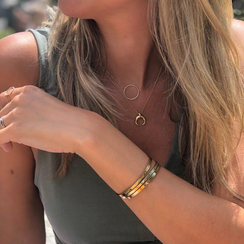 Crescent Moon Necklace - Gold