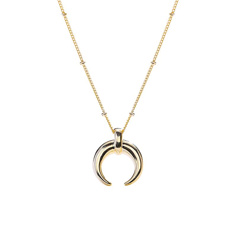 Crescent Moon Necklace - Gold