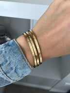 Don't Worry About a Thing - Quote Bangle - (Gold)