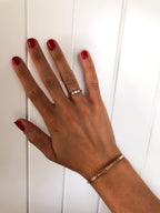 Face It When It Comes - Quote Bangle - (Rose Gold)