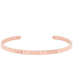Face It When It Comes - Quote Bangle - (Rose Gold)