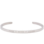 Face It When It Comes - Quote Bangle - (Silver)