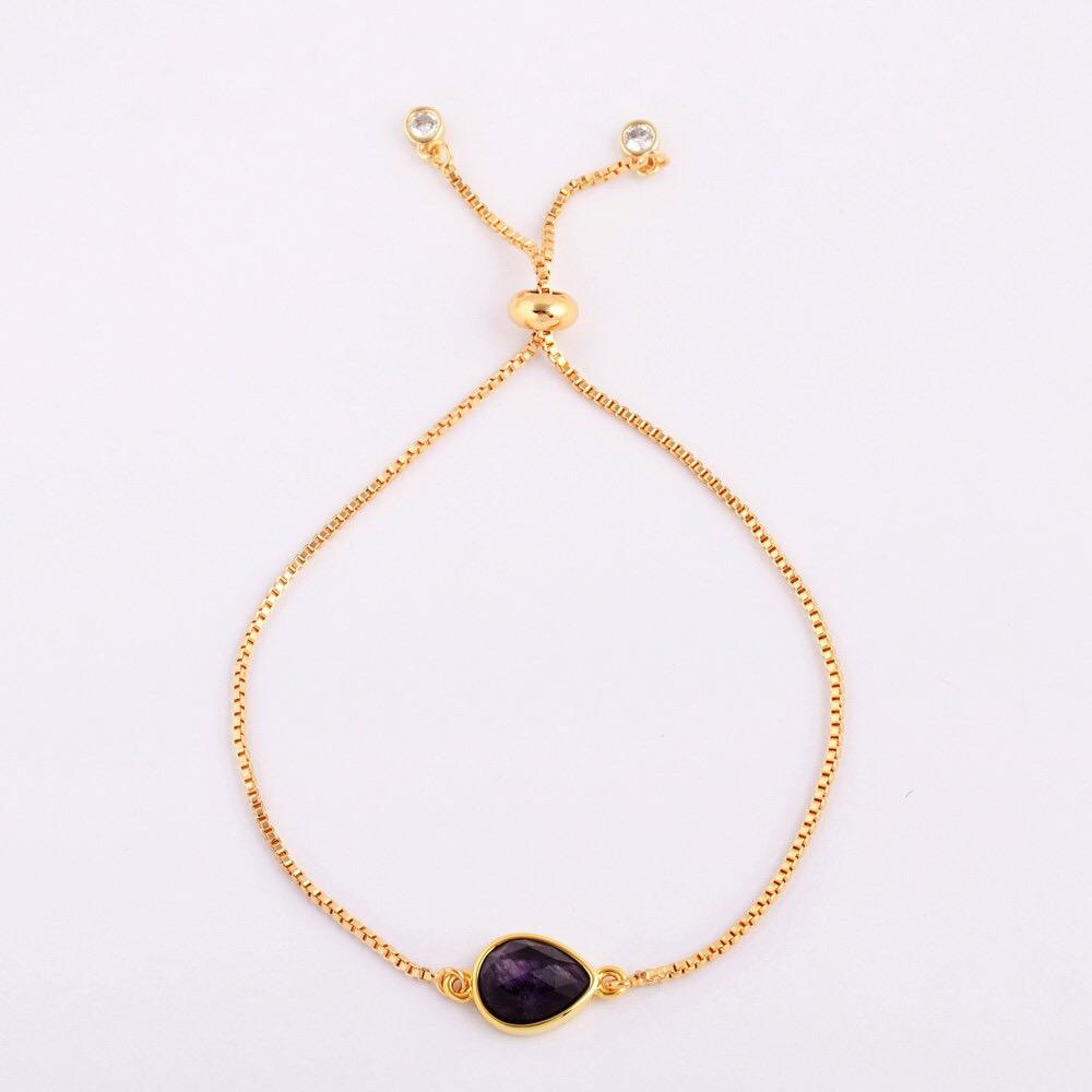 Healing Heather - Amethyst Gemstone Bracelet