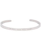 If You Can You Must - Quote Bangle - (Silver)