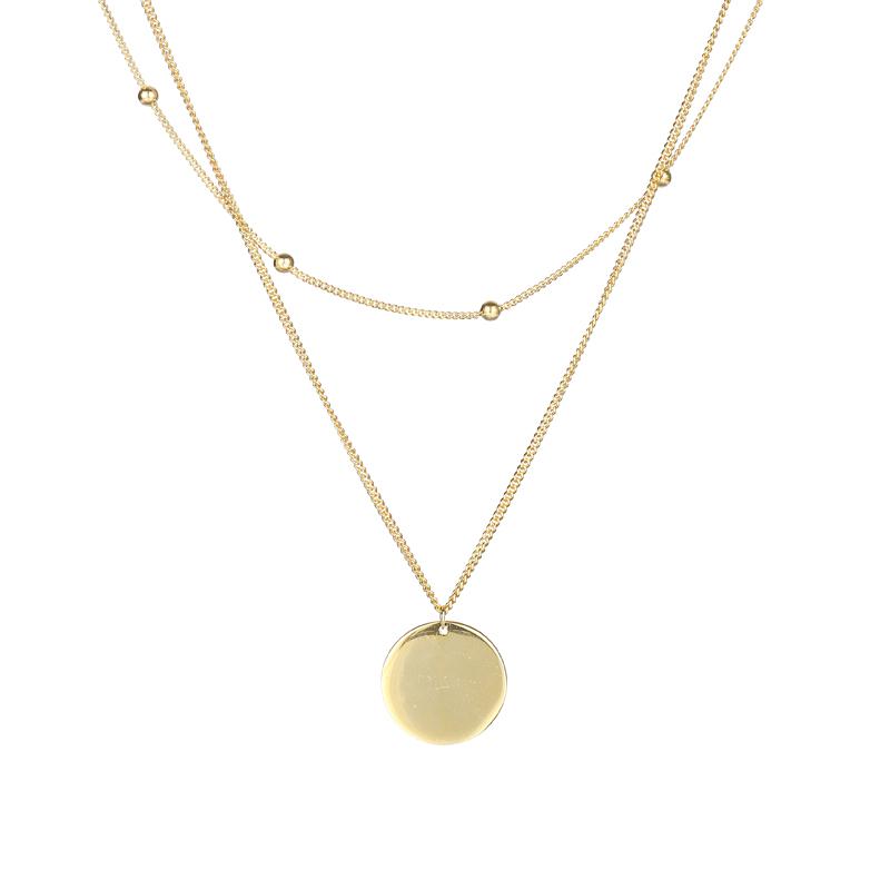 Layered Gold Coin Necklace