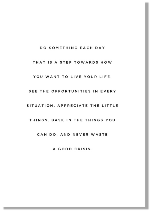 Never Waste A Good Crisis - Best of the Blog - Print