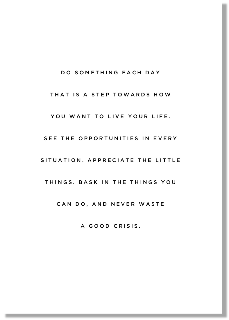 Never Waste A Good Crisis - Best of the Blog - Print