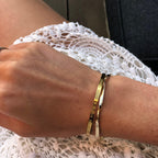 Never Waste A Good Crisis - Quote Bangle - (Gold)