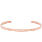 Never Waste A Good Crisis - Quote Bangle - (Rose Gold)