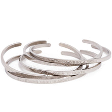 Load image into Gallery viewer, Silver Trio - Quote Bangles
