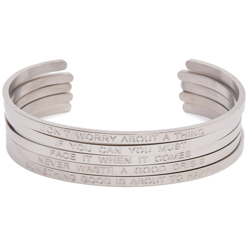 Silver Trio - Quote Bangles