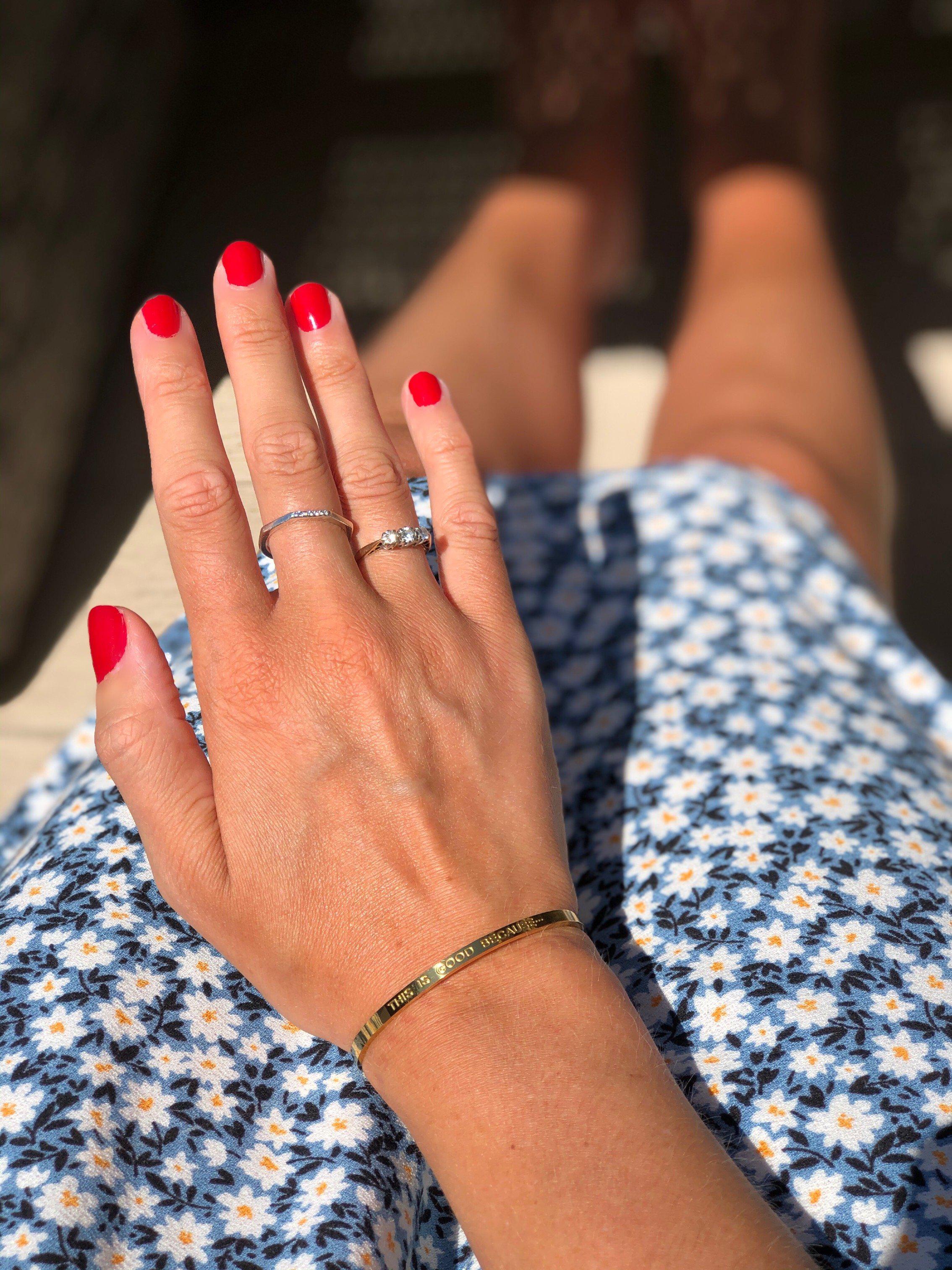 This Is Good Because - Quote Bangle - (Gold)