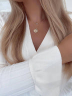 Universe Spinning Charm Necklace - Gold