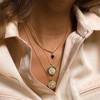 Universe Spinning Charm Necklace - Gold