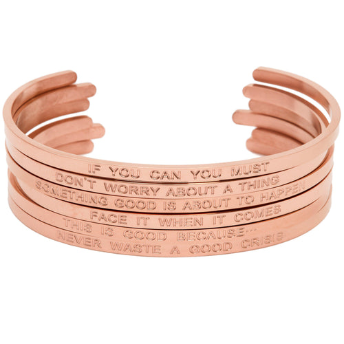 Rose Gold Trio - Quote Bangles