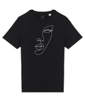 Minimal Line Art Face Organic Cotton T-Shirt