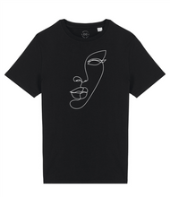 Load image into Gallery viewer, Minimal Line Art Face Organic Cotton T-Shirt
